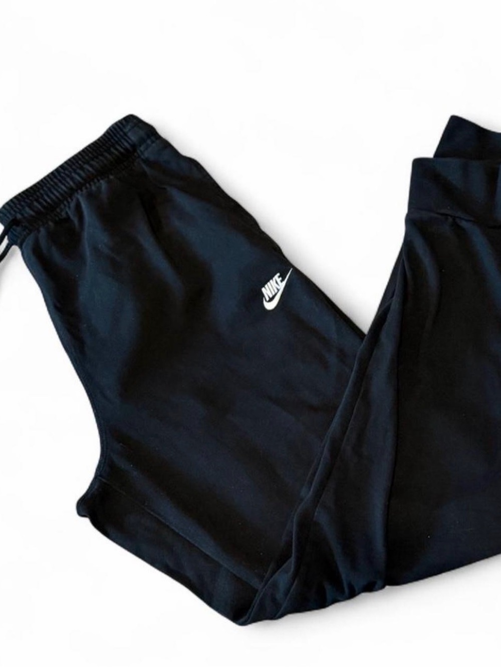 Nike Black Kids Jogger Pants with White Swoosh